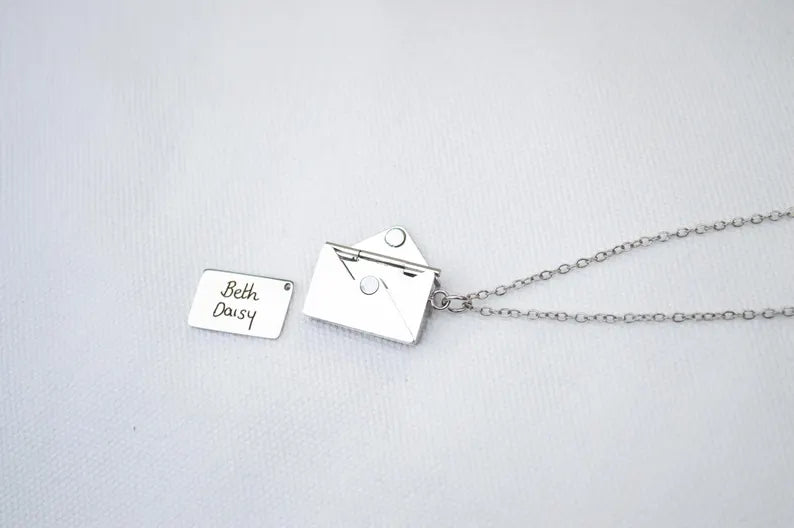Gold/Silver Plated Personalised Envelope Necklace