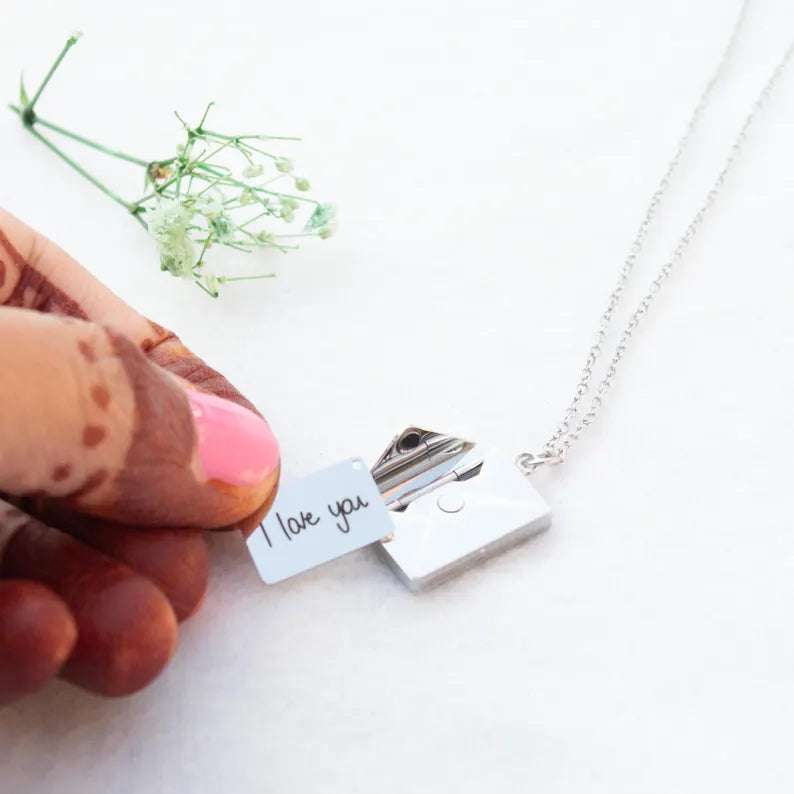 Handwriting Envelope Necklace