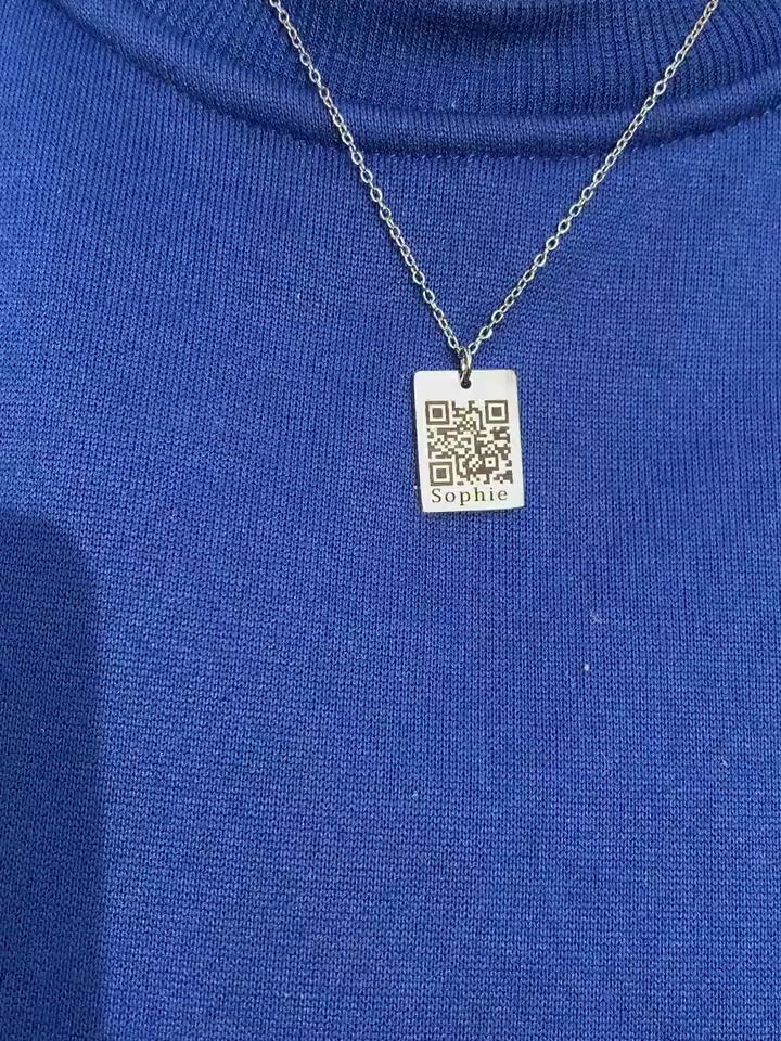 Custom QR Code Necklace