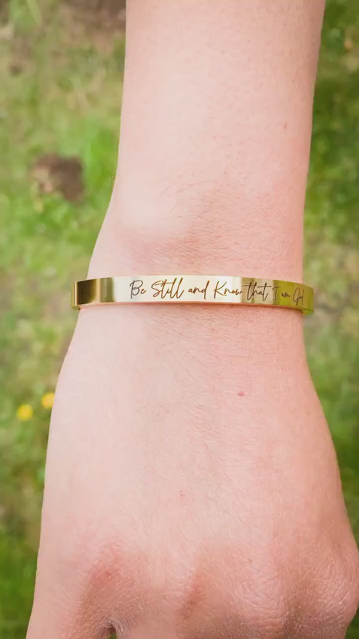 Christian Psalms Cuff Bracelet