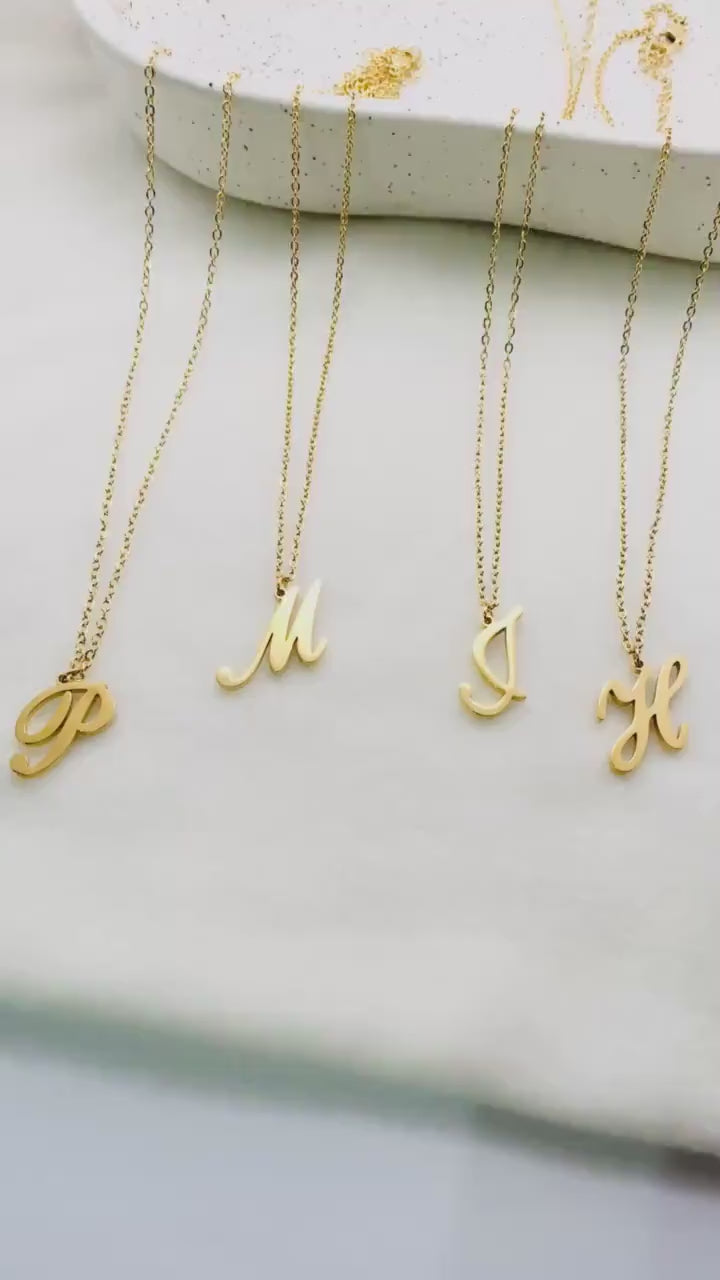 Cursive Initial Necklace