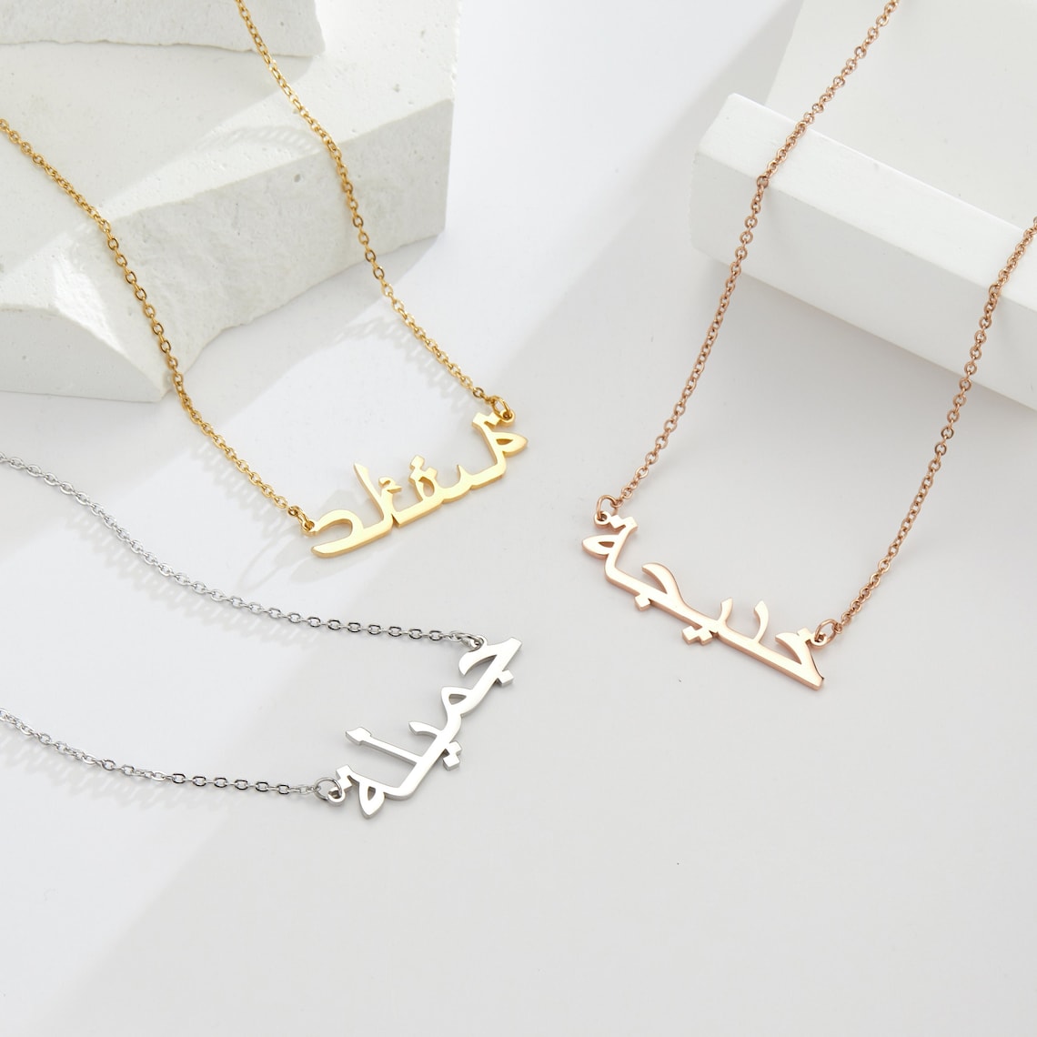 Buy Personalised Handmade Gold Plated Name Necklace in Arabic Calligraphy  With ANY NAME of Your Choice Online in India - Etsy
