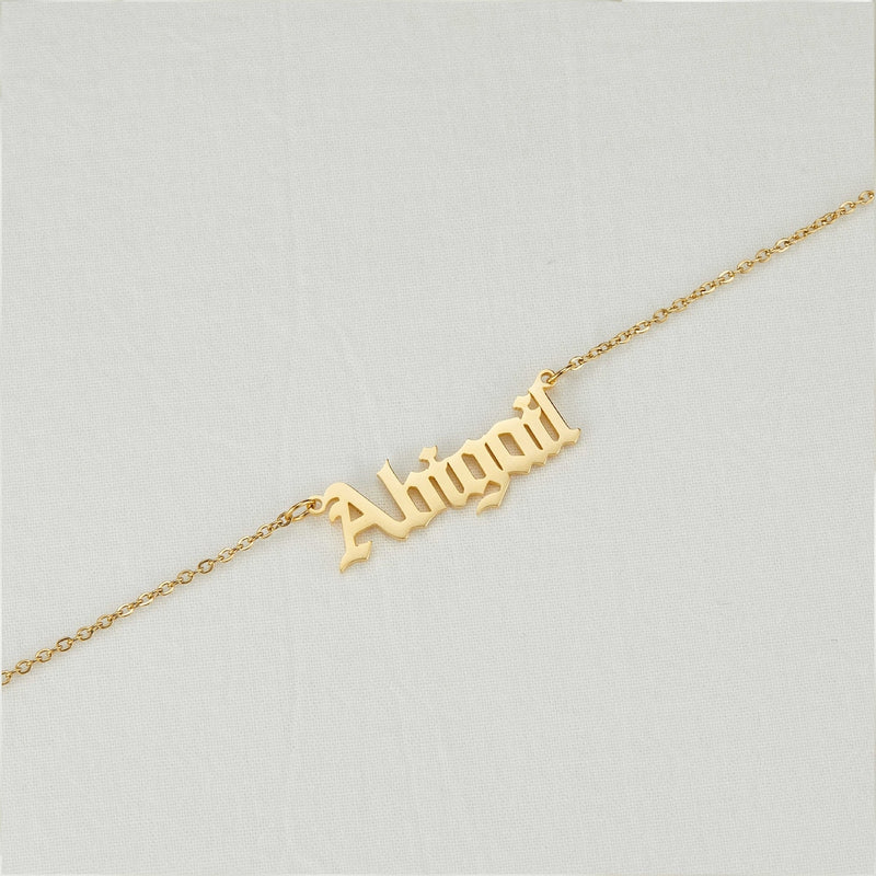 Personalised Name Necklace, Sterling Silver Necklace, Birthday Gifts for her, Personalized Engraved Jewelry, 18K Gold Plated Necklace