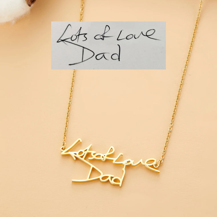 Actual Handwriting Necklace, Solid Sterling Silver Necklace, Signature Necklace, Personalized name necklace, Handwriting Jewlry