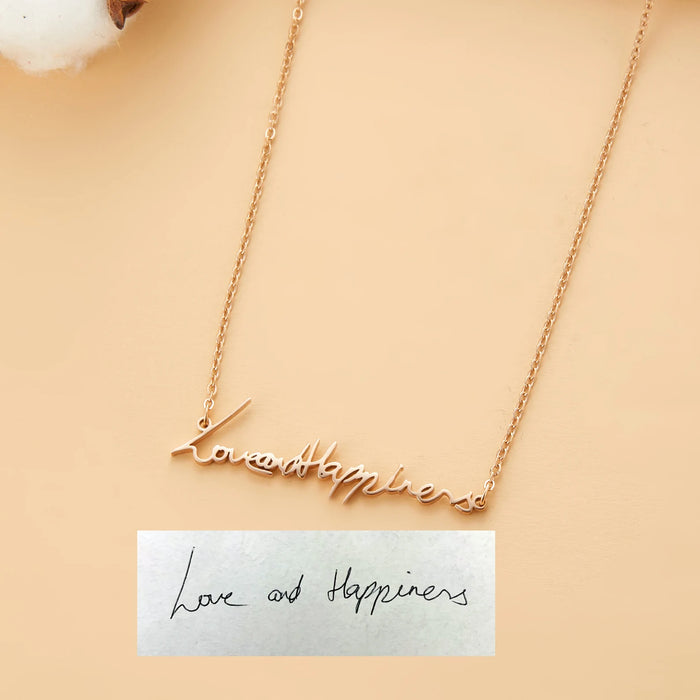Actual Handwriting Solid Sterling Silver Necklace, Solid Sterling Silver Necklace, Signature Necklace, Name Necklace, Handwriting Jewlry