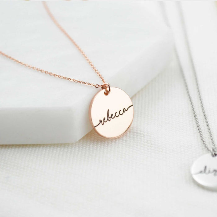 Sterling Silver Flowing Name Necklace