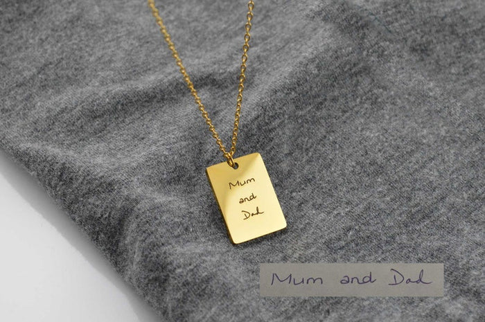 Actual Handwriting Necklace, Personalized Signature Keepsake, Memorial meaningful gift, Birthday Day gifts for her, Personalised jewelry
