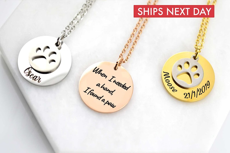 1 Personalized Cat Necklace in 925 Sterling Silver - CatsForLife